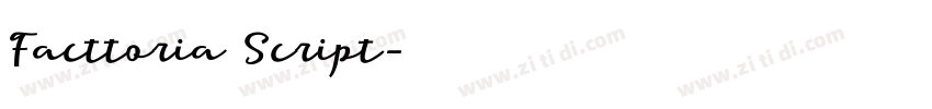 Facttoria Script字体转换